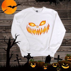 Carved Pumpkin Face Sweatshirt